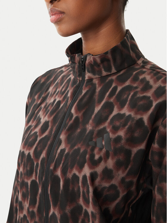 adidas adidas Суитшърт Workout Essentials Leopard Woven KD7612 Кафяв Regular Fit