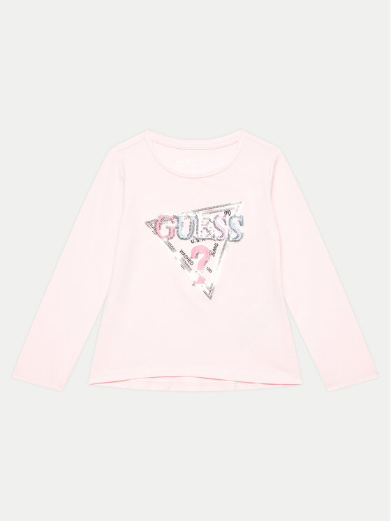 Guess Guess Majica K4YI11 K6YW4 Ružičasta Regular Fit