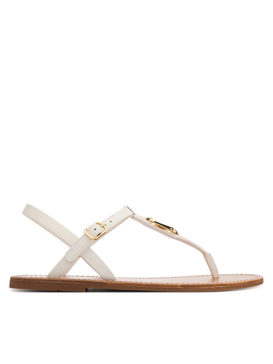 Tommy Hilfiger Tommy Hilfiger Sandale Leather Thong Sandal FW0FW09127 Alb