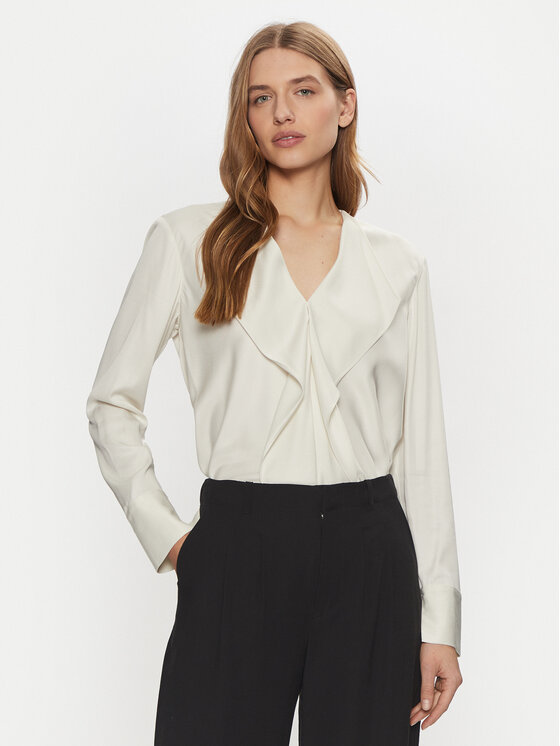 Calvin Klein Calvin Klein Blúz K20K208067 Ekru Regular Fit