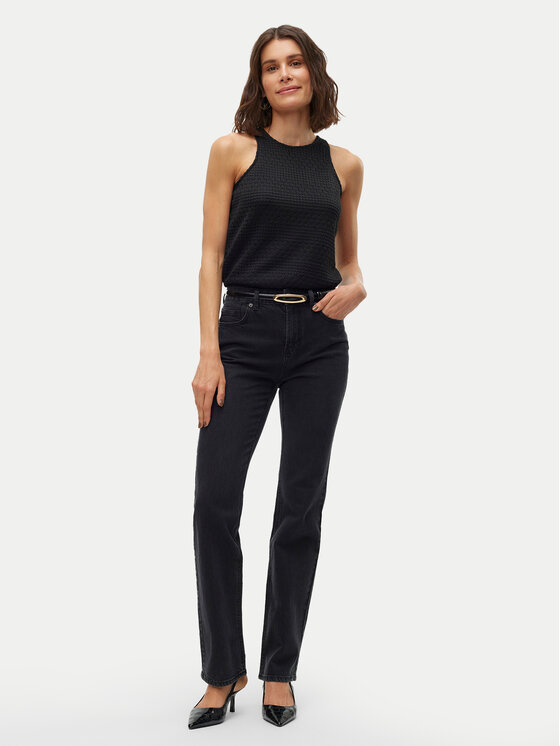 Vero Moda Vero Moda Jeansy Tessa 10315432 Černá Straight Fit