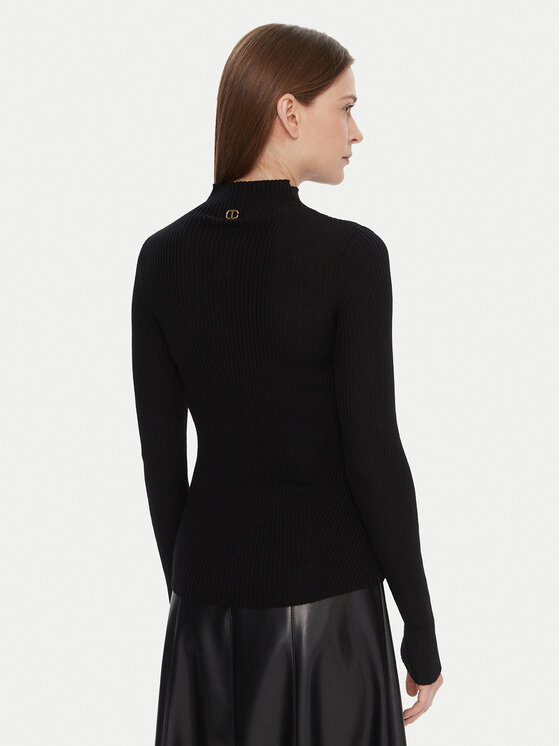 TWINSET TWINSET Πουλόβερ 252TT3111 Μαύρο Slim Fit