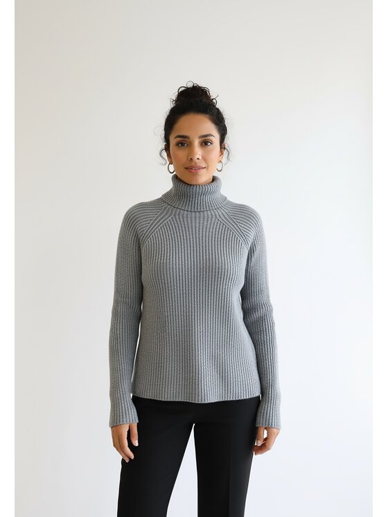 FIGL FIGL Sweter M1267 Szary Regular Fit