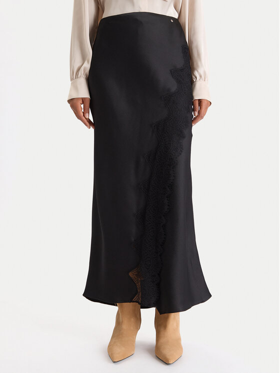 BOSS BOSS Fustă maxi C_Vlace 50548389 Negru Slim Fit