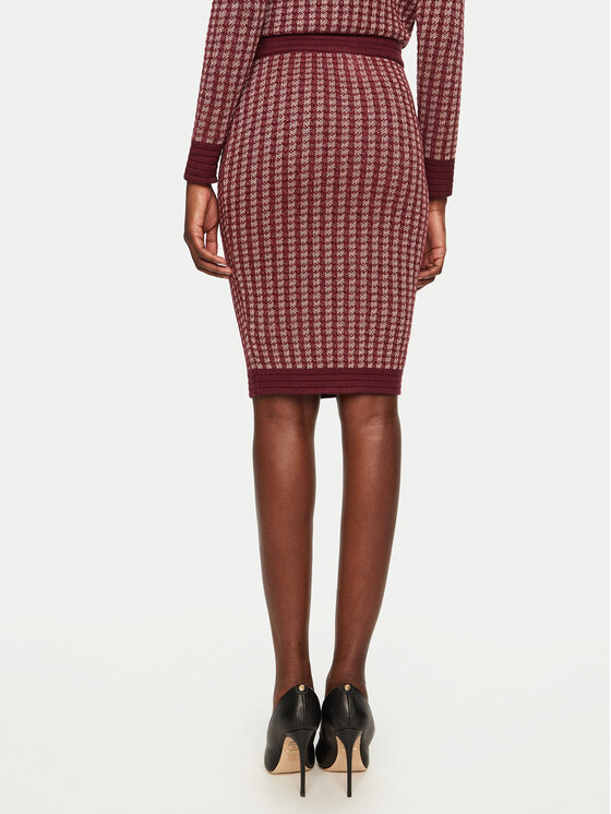 Fracomina Fracomina Пола тип молив FS24WG4004K536F8 Бордо Slim Fit
