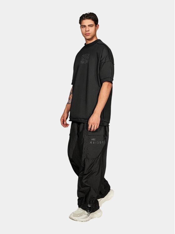 MADE BY SOCIETY MADE BY SOCIETY T-Shirt Quiet - T17940 Czarny Basic Fit