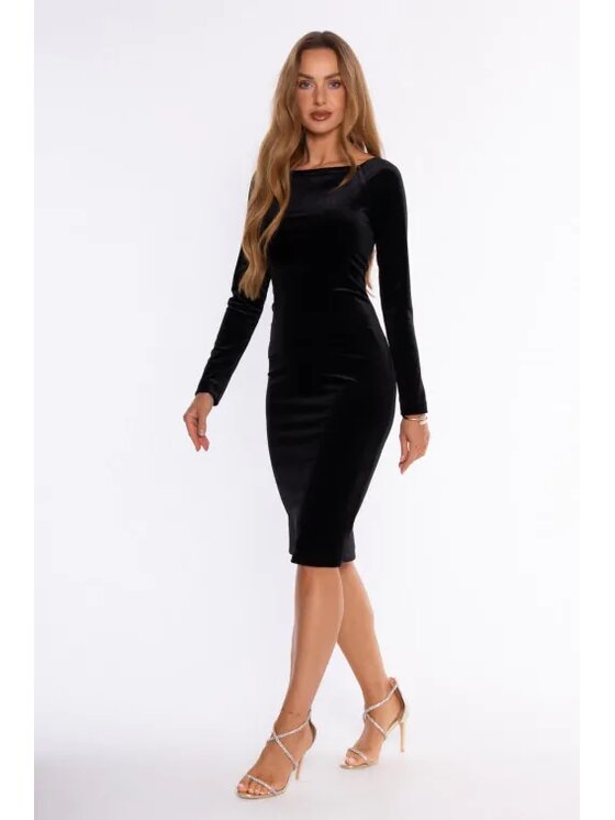 Made of Emotion Made of Emotion Večerné šaty M934 Čierna Modern Fit