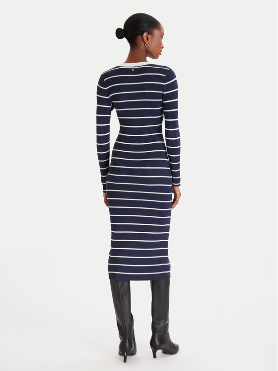 Guess Guess Úpletové šaty W5YK98 Z2YK2 Tmavomodrá Slim Fit