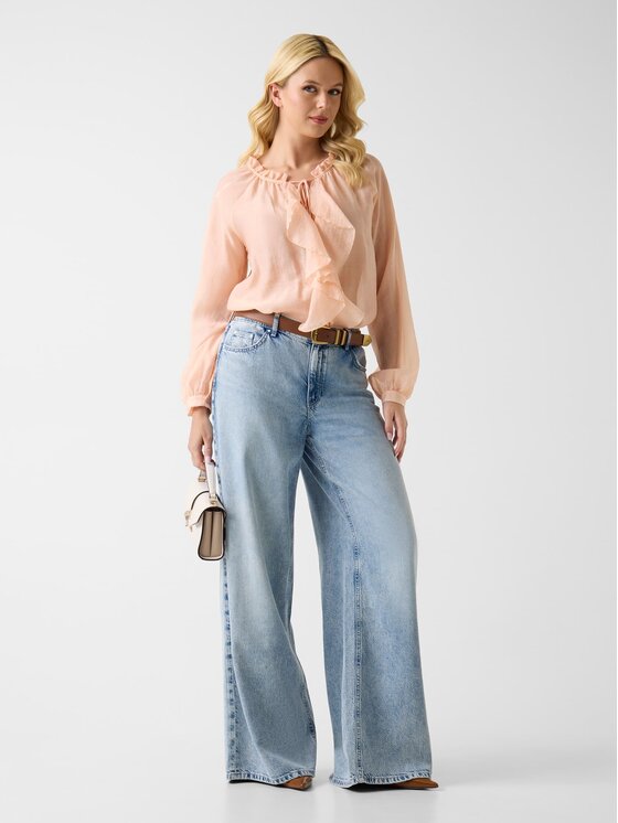 Guess Guess Top 181233 Różowy Classic Fit