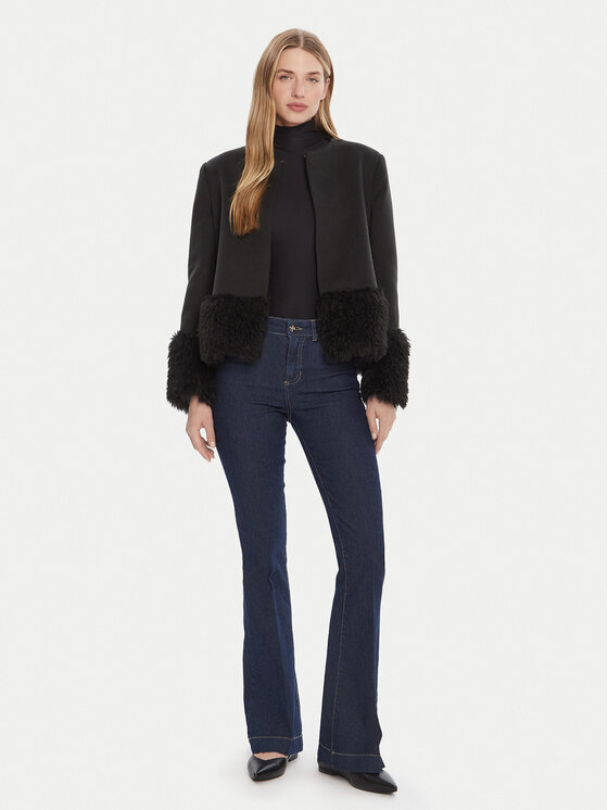 Rinascimento Rinascimento Prijelazna jakna CFC0125791003 Crna Regular Fit