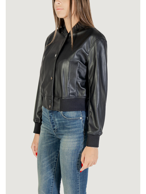 Armani Exchange Armani Exchange Giacca di pelle BLOUSON JACKET Nero Casual Fit