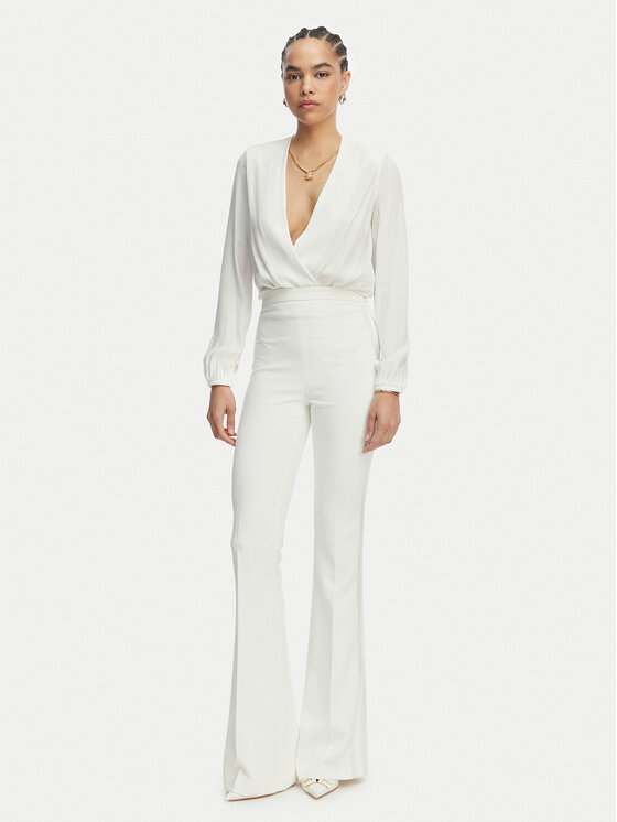 Elisabetta Franchi Elisabetta Franchi Pantaloni di tessuto PA-184-62E2-V290 Bianco Slim Fit