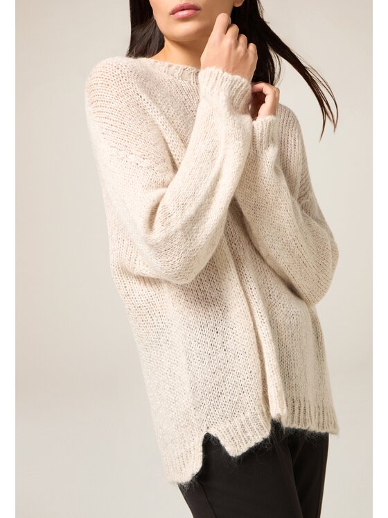 Oltre Oltre Maglione M125E002125N002 Bianco Regular Fit