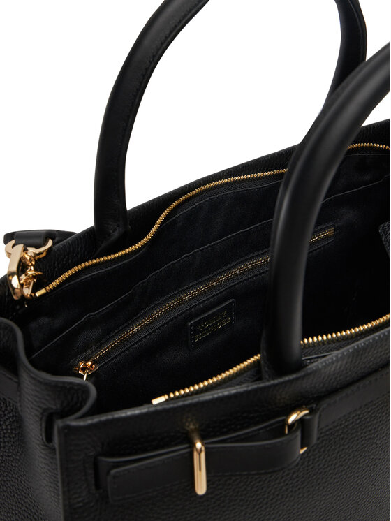 Tommy Hilfiger Tommy Hilfiger Torbica American Icon Tote Leather AW0AW17185 Crna