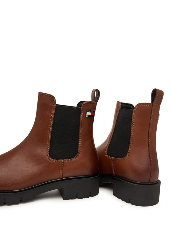 Tommy Jeans Tommy Jeans Боти тип челси Tjw Cleated Chelsea Boots EN0EN03105 Кафяв