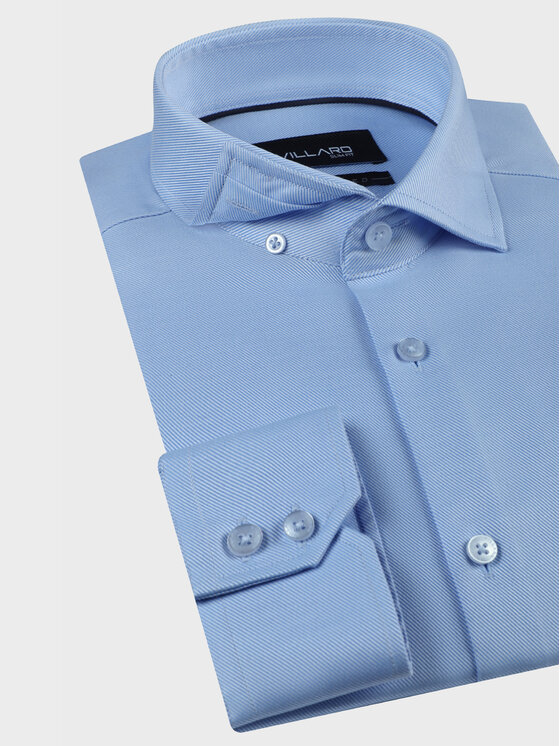 VILLARO VILLARO Koszula 251DASLIM Niebieski Slim Fit
