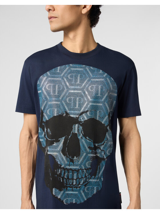 PHILIPP PLEIN PHILIPP PLEIN Tričko 31298 Tmavomodrá Regular Fit