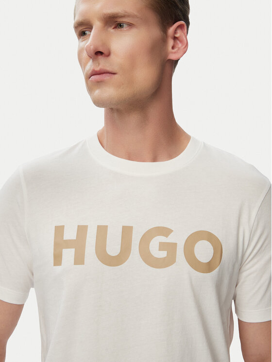 HUGO HUGO Marškinėliai Dulivio 50467556 Balta Regular Fit