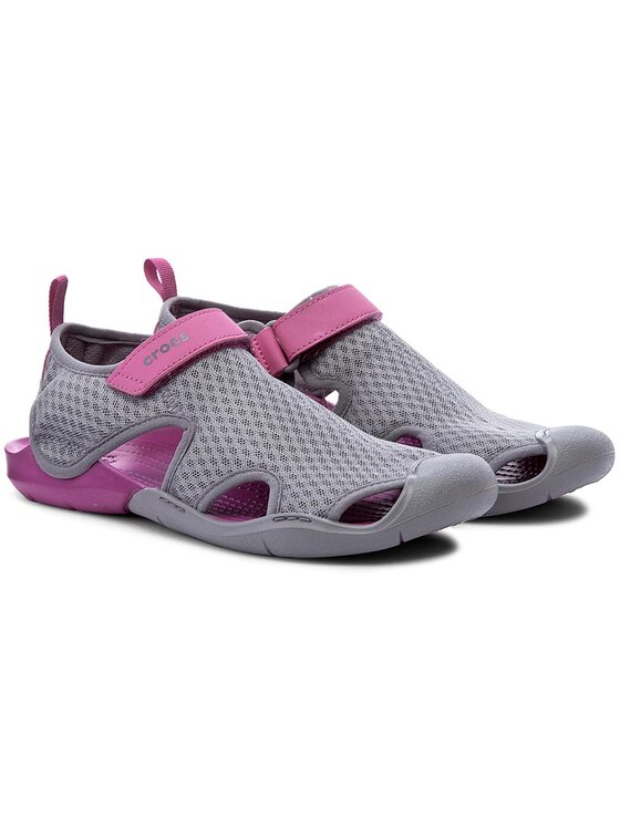 Crocs Sandales Swiftwater Mesh Sandal W 204597 Gris Modivo