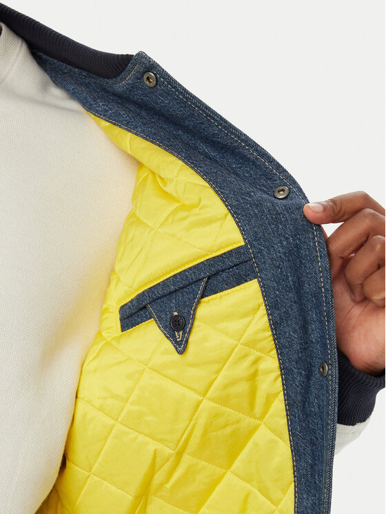 Guess Jeans Guess Jeans Kurtka bomber 183630 Niebieski Classic Fit