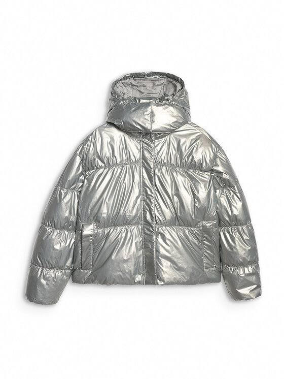 4F 4F Kurtka puchowa URBAN COMMUTER Szary jasny Oversize