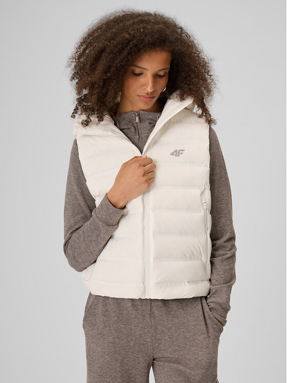 4F 4F Kamizelka CITY JACKETS Biały Regular Fit