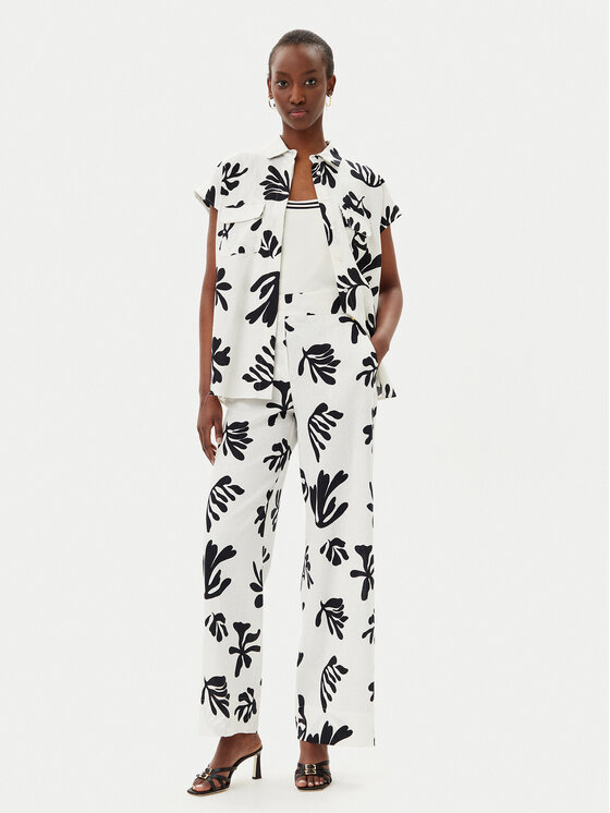 Marella Marella Ing Addotto 2513111142200 Fehér Regular Fit