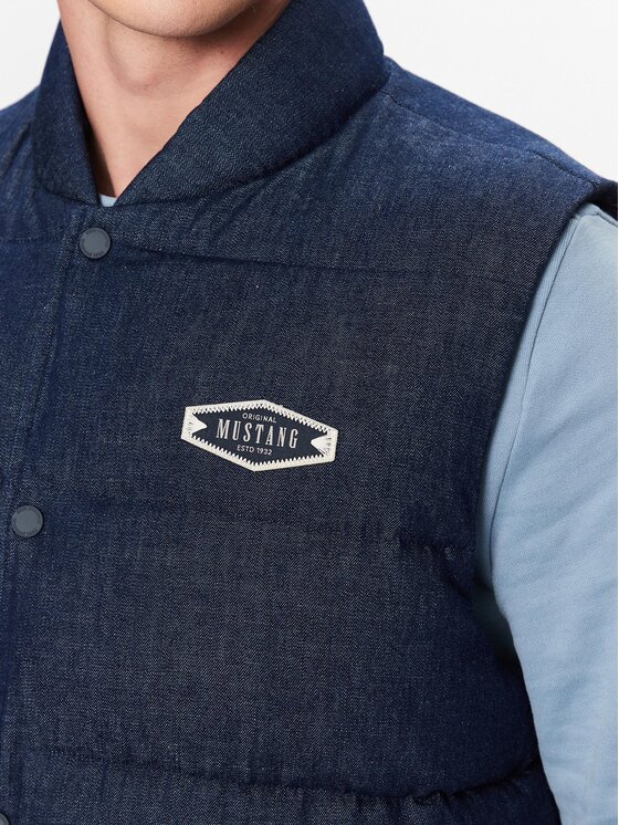 Mustang Mustang Gilet Dennis 1013496 Blu scuro Regular Fit