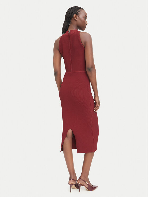 Guess Guess Úpletové šaty W6BK88 Z1920 Hnědá Slim Fit
