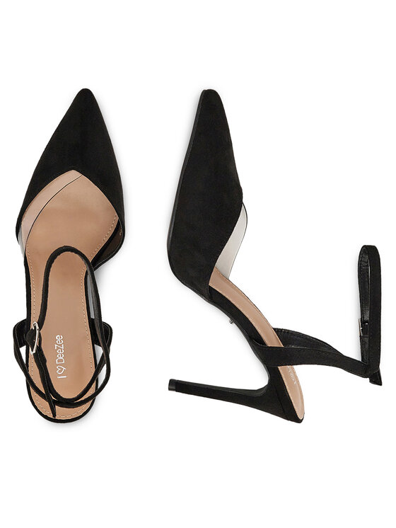 DeeZee DeeZee Pantofi cu toc subțire HT5846-46 Negru