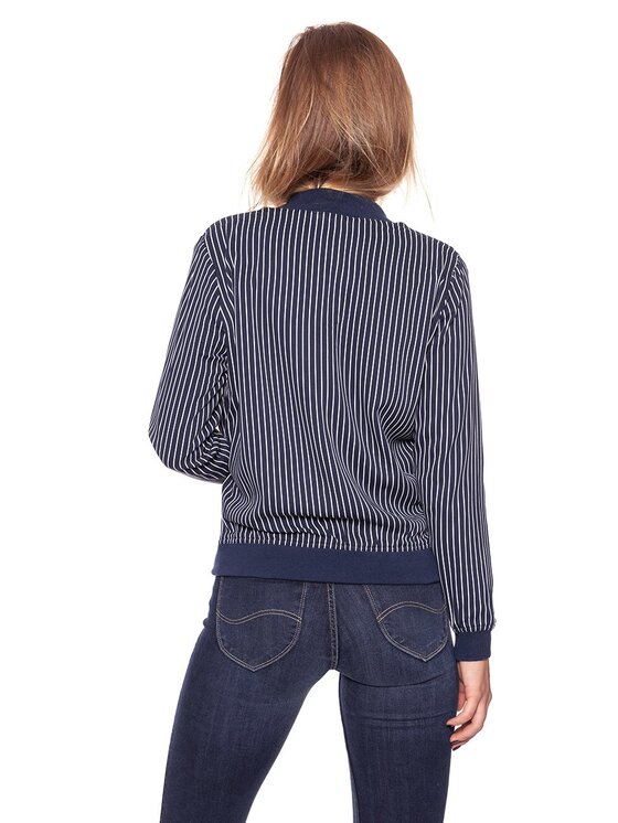 Wrangler Wrangler Kurtka damska STRIPES BOMBER Biały Regular Fit
