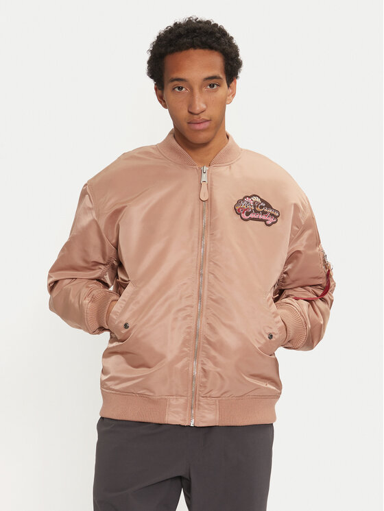 Alpha Industries Bomber stila jaka 148140 Bēšs Regular Fit