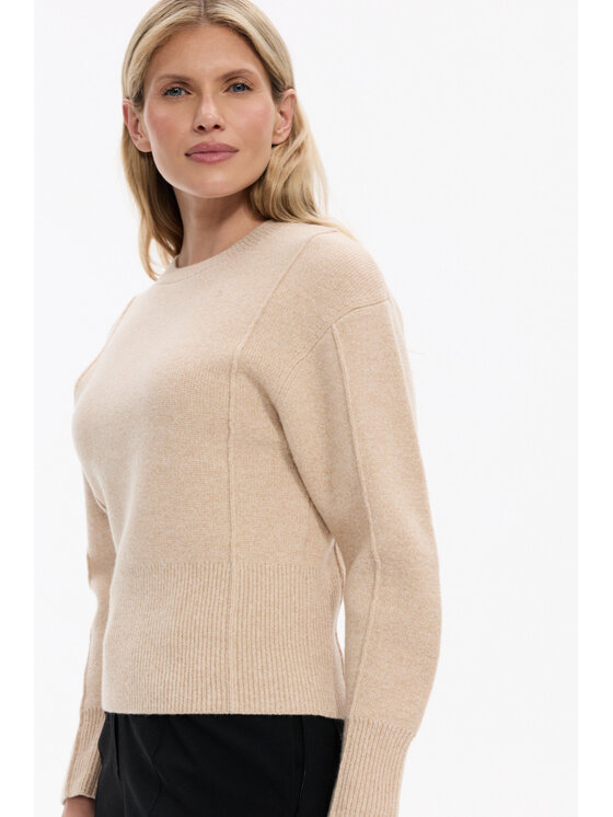 Deni Cler Milano Deni Cler Milano Sweter T-DC-S462-F5-90-72-1 Beżowy Regular Fit
