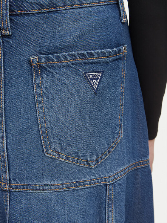 Guess Guess Džinsinis sijonas W6GD09 D0702 Mėlyna Regular Fit