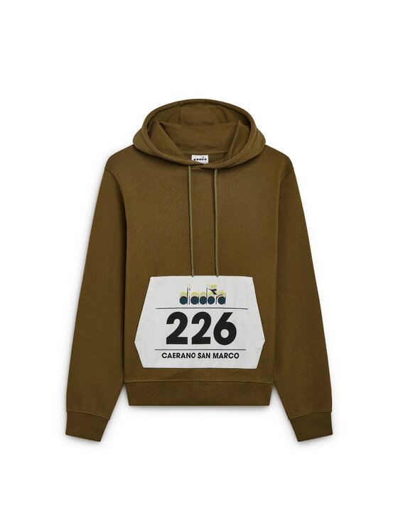 Diadora Diadora Bluza HOODIE G.D. 1984 (226) Brązowy Regular Fit