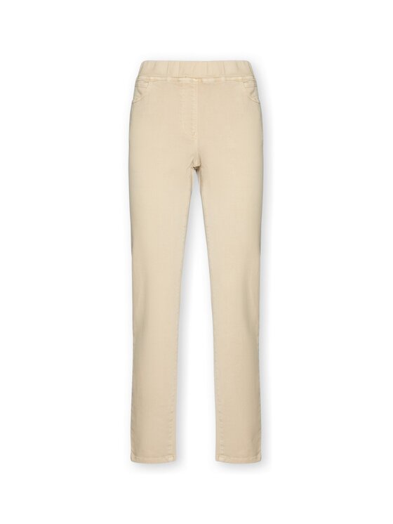 Elena Mirò Elena Mirò Spodnie materiałowe P152P100439N002 Kremowy Slim Fit