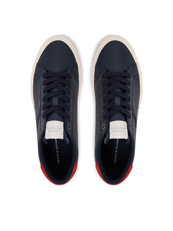 Tommy Hilfiger Tommy Hilfiger Sneakersy Premium Lth Vulc Long Lace FM0FM05948 Granatowy