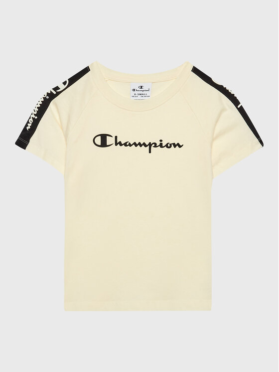 Champion T-krekls 404473 Écru Regular Fit