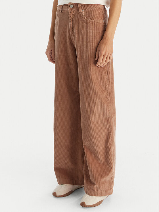Roxy Roxy Medžiaginės kelnės ERJNP03678 Ruda Regular Fit