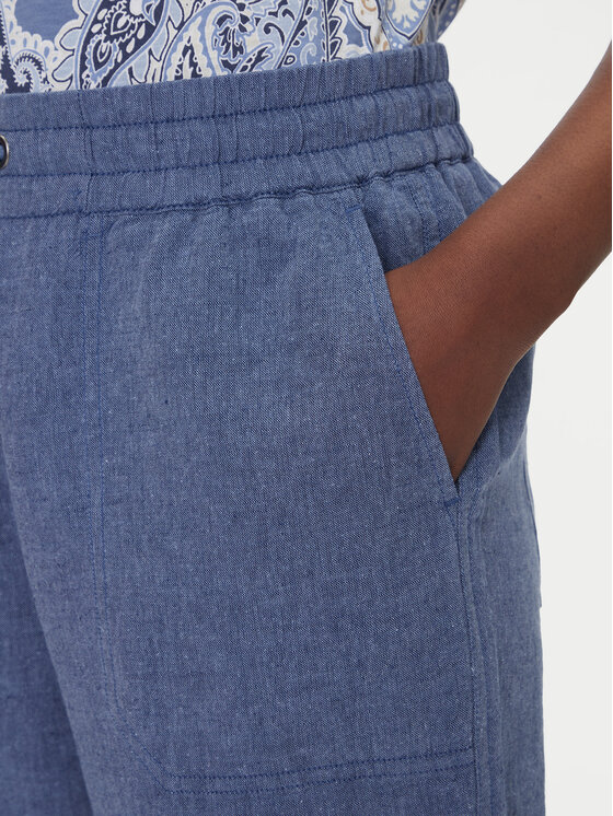 Olsen Olsen Kalhoty z materiálu 14002404 Modrá Regular Fit