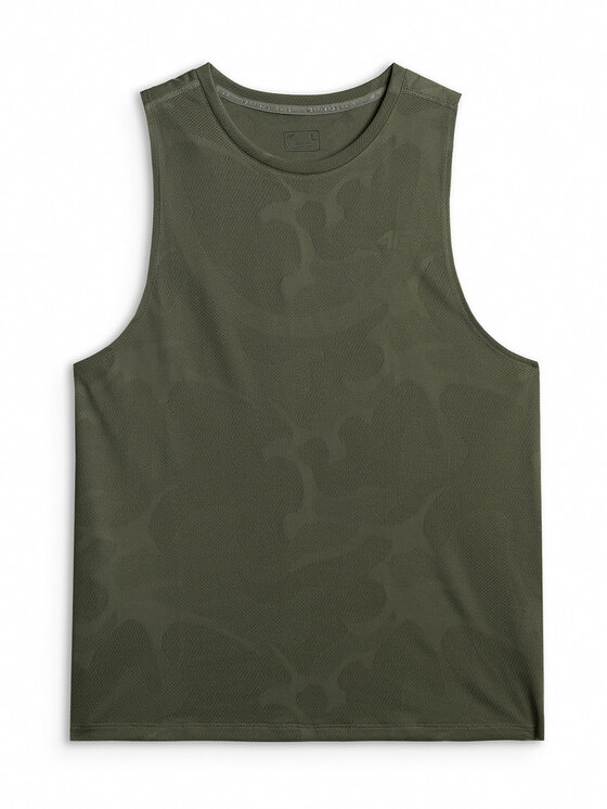 4F 4F Koszulka techniczna ATHLETIC Khaki Regular Fit