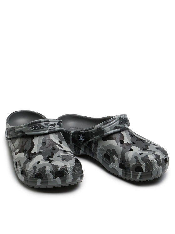Crocs Crocs Klapki Classic Printed Camo Clog 206454 Szary