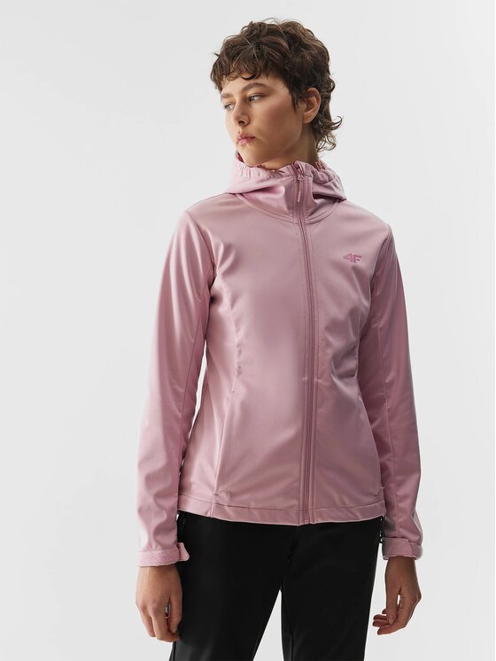 4F 4F Kurtka softshell 4FWSS24TSOFF215-56S Różowy Regular Fit