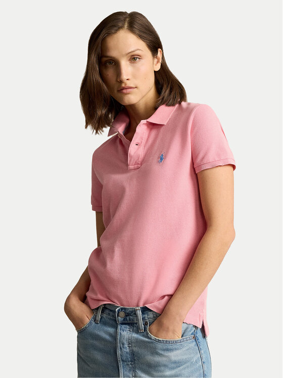 Polo Ralph Lauren Polo Ralph Lauren Тениска с яка и копчета 211935587001 Розов Regular Fit