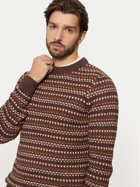 Only & Sons Only & Sons Sweter Musa 22027268 Brązowy Regular Fit