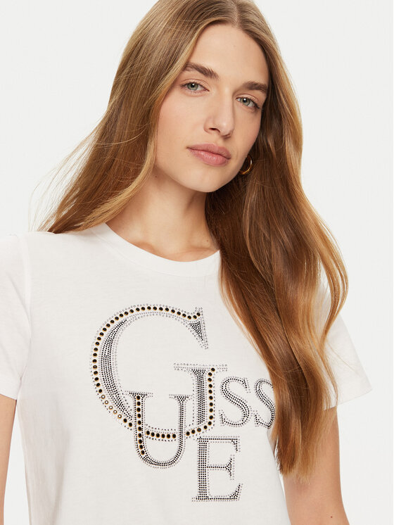 Guess Guess T-krekls W4BI16 I3Z14 Balts Regular Fit