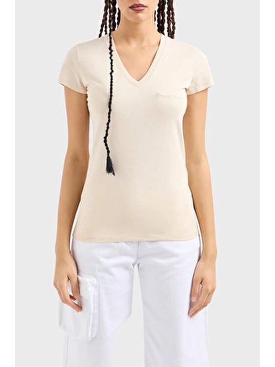 Armani Exchange Armani Exchange T-Shirt 3DYT26 YJ3RZ 1787 Béžová Regular Fit