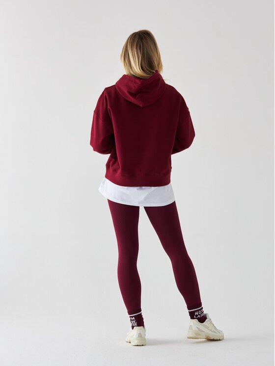 BeShaped BeShaped Bluza Pilates Princess Bordowy Oversize
