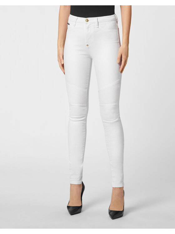 PHILIPP PLEIN PHILIPP PLEIN Jeansy 2851 Biały Slim Fit