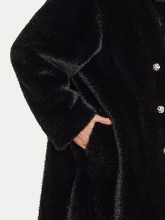 MAX&Co. MAX&Co. Pelzmantel 2428456012200 Schwarz Regular Fit